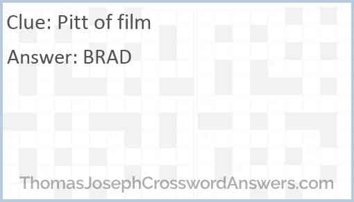 Pitt of film Answer