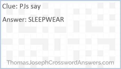 PJs say Answer