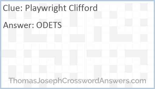 Playwright Clifford Answer