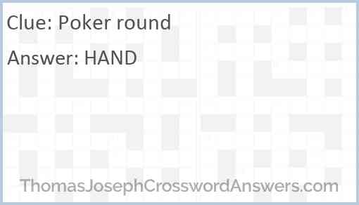 Poker round Answer