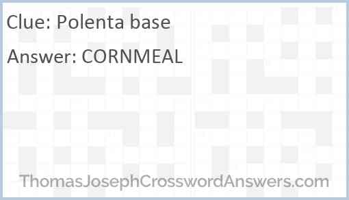 Polenta base Answer