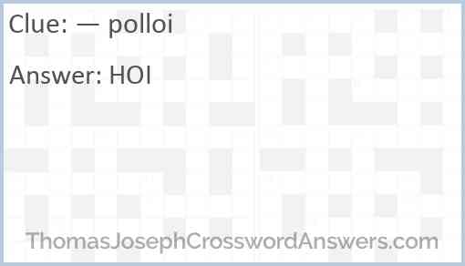 — polloi Answer