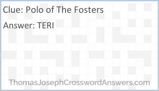 Polo of The Fosters Answer