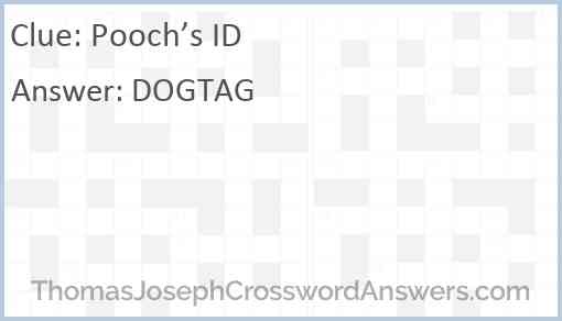 Pooch’s ID Answer