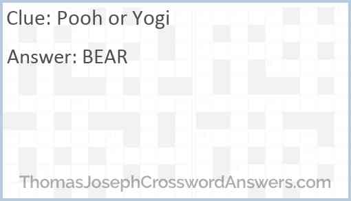 Pooh or Yogi Answer