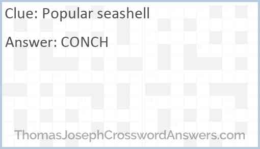 Popular seashell Answer