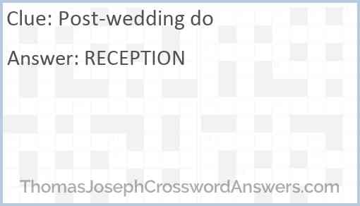 Post-wedding do Answer