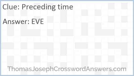 Preceding time Answer