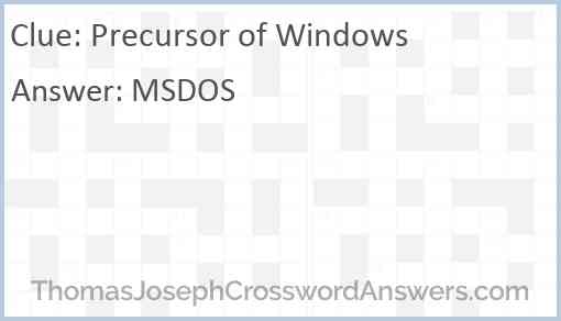 Precursor of Windows Answer