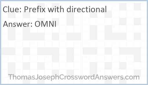 Prefix with directional Answer