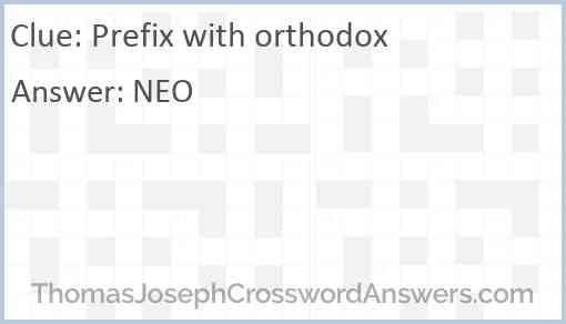 Prefix with orthodox Answer