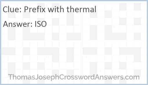 Prefix with thermal Answer