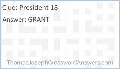 President 18 Answer