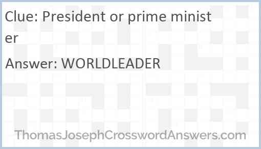 President or prime minister Answer