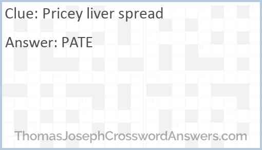 Pricey liver spread Answer
