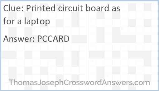 Printed circuit board as for a laptop Answer