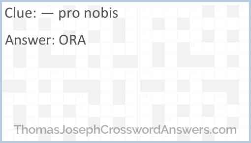 — pro nobis Answer