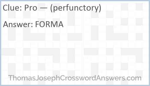 Pro — (perfunctory) Answer