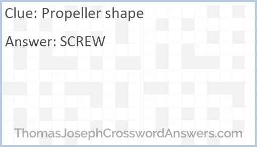 Propeller shape Answer