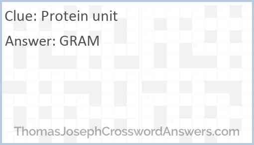 Protein unit Answer