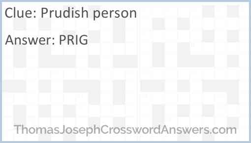 Prudish person Answer