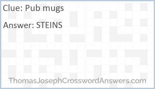 Pub mugs Answer