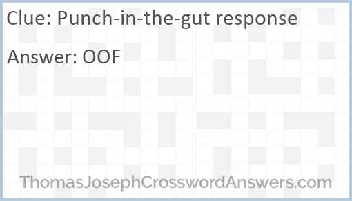 Punch-in-the-gut response Answer