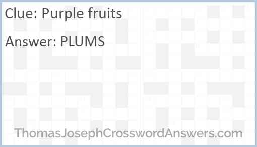 Purple fruits Answer