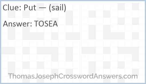 Put — (sail) Answer