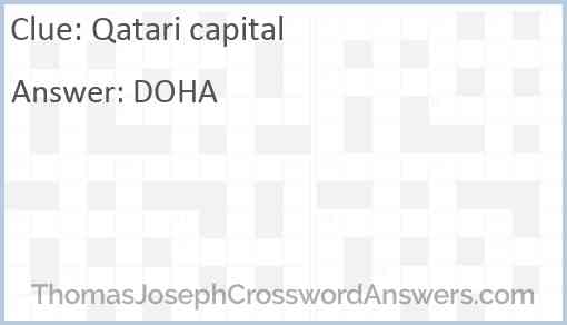 Qatari capital Answer