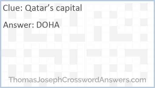 Qatar’s capital Answer