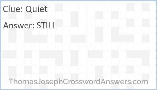 “Quiet!” Answer