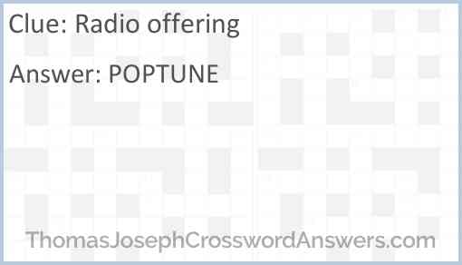 Radio offering Answer