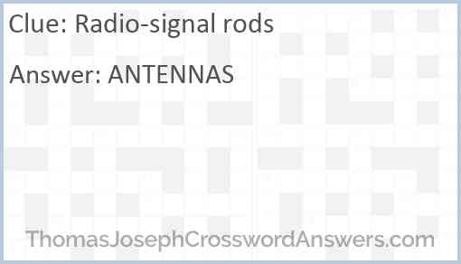 Radio-signal rods Answer