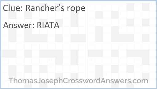 Rancher’s rope Answer