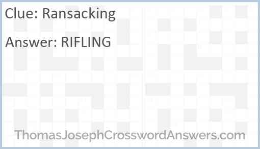 Ransacking Answer