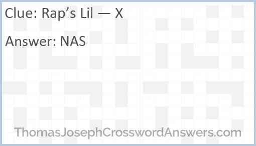 Rap’s Lil — X Answer