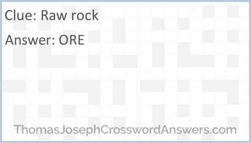 Raw rock Answer