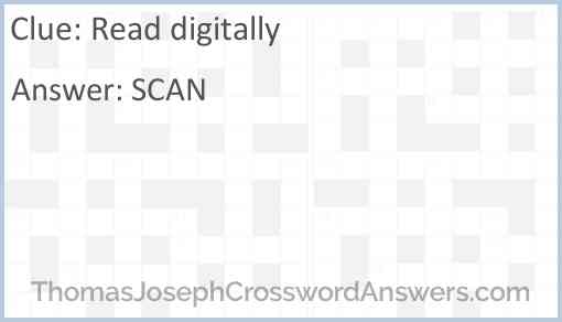 Read digitally Answer