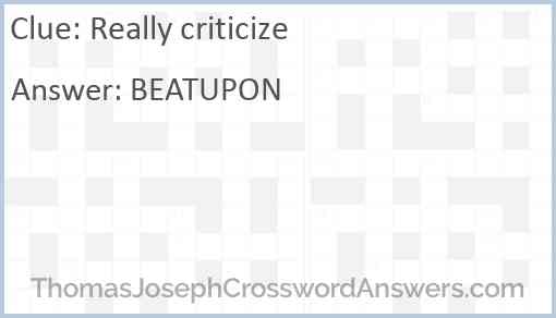 Really criticize Answer