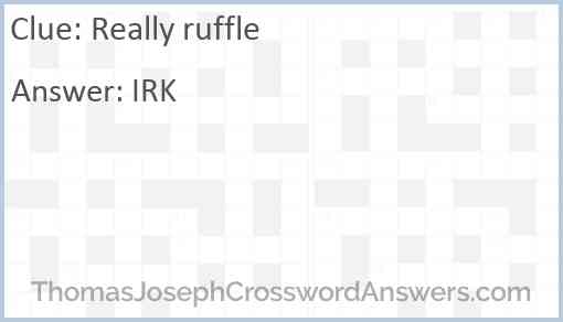 Really ruffle Answer