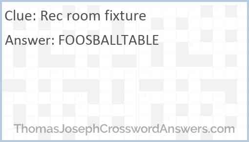 Rec room fixture Answer