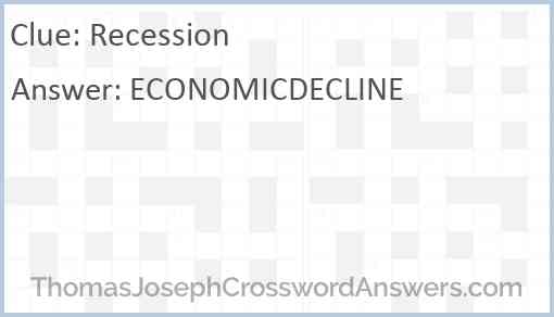 Recession Answer