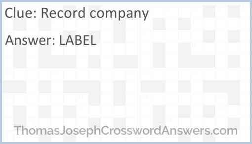 Record company Answer