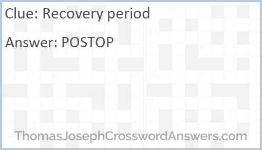 Recovery period Answer