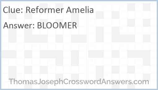 Reformer Amelia Answer