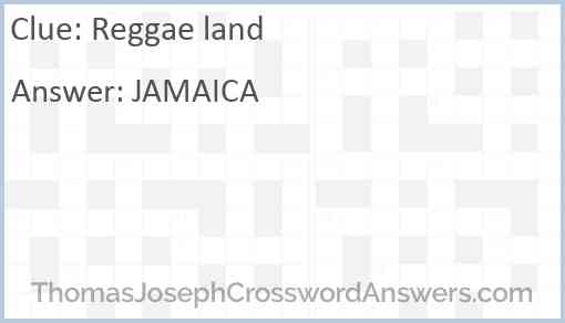 Reggae land Answer