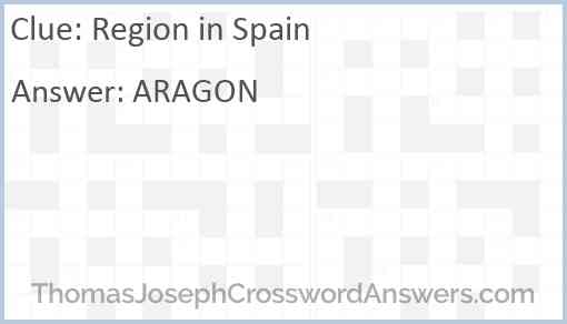 Region in Spain Answer