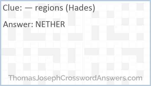 — regions (Hades) Answer