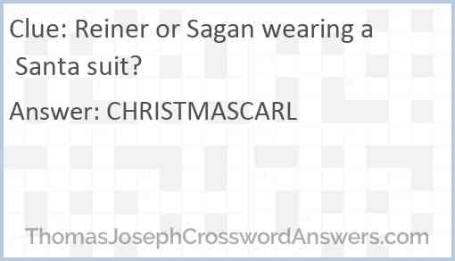 Reiner or Sagan wearing a Santa suit? Answer